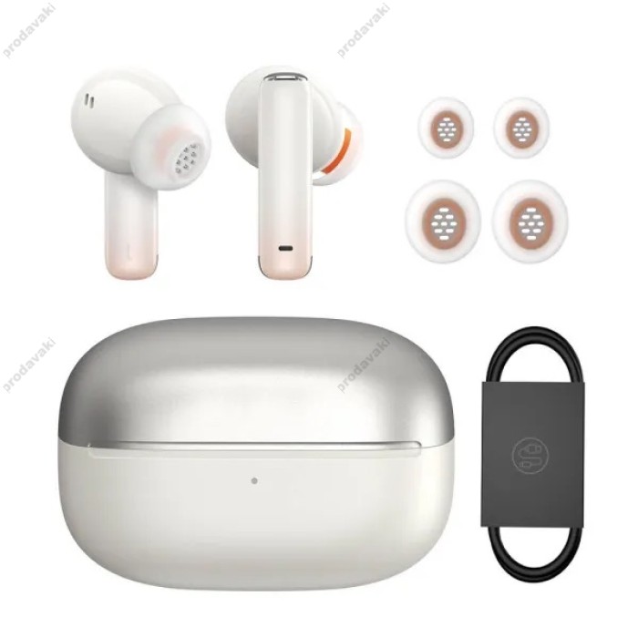 Бездротові Bluetooth навушники Baseus Storm 1 True Wireless Earphones ANC BT 5.2 White NGTW140202